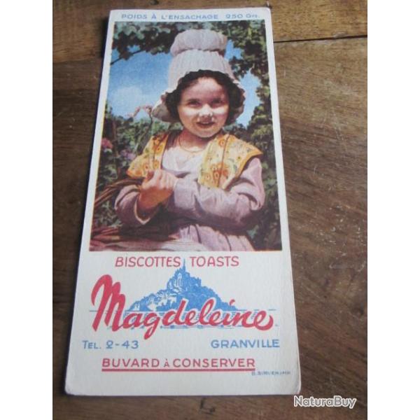 BUVARD PUBLICITAIRE  BISCOTTES TOASTS