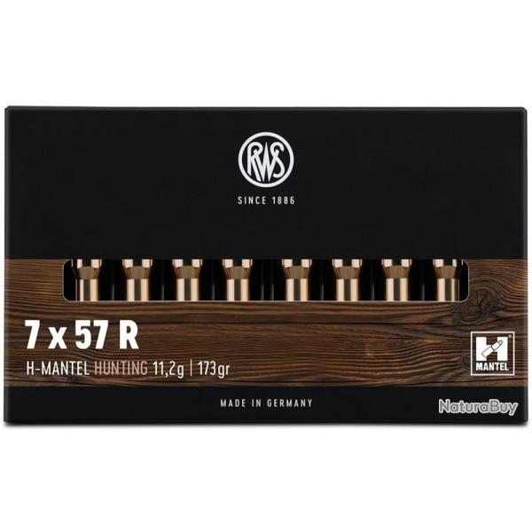 Munition RWS 7x57R H MANTEL 11,2Gr 173grains par 100