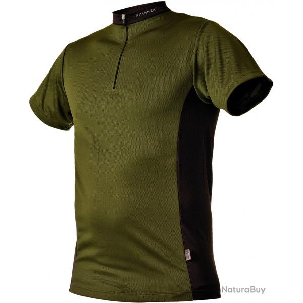 PFANNER T shirt Zip vert court