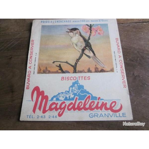 BUVARD PUBLICITAIRE  BISCOTTE MAGDELEINE I