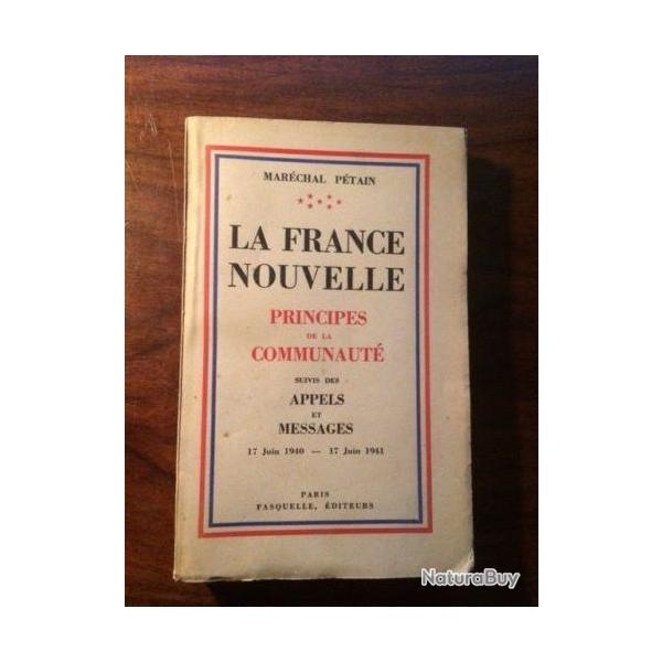 Livre La France nouvelle, Principe de la communaut Marchal Ptain et14