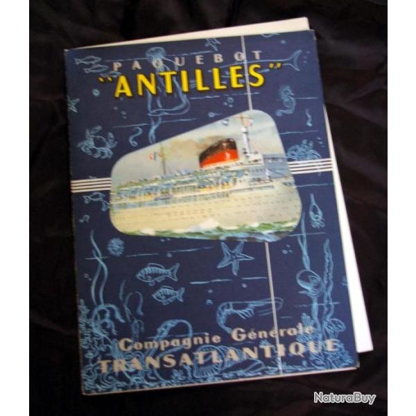 Grande affiche �corch�e du paquebot Antilles