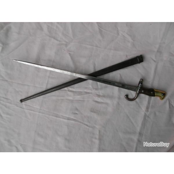 BAIONNETTE FRANCAISE MODELE 1874 AU MME NUMRO MANUFACTURE D'ARME DE SAINT-ETIENNE 3eme RPUBLIQUE