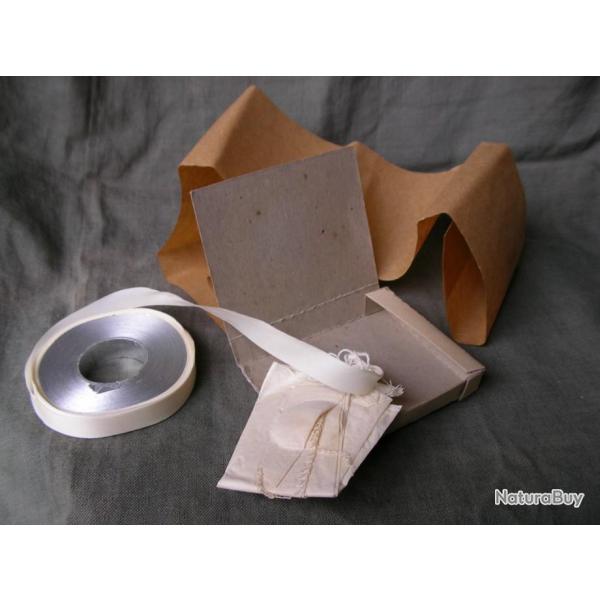 WW2 US BANDE DE BROUILLAGE ALUMINIUM ET BO�TE AM�RICAINE RADAR AVEC SON PARACHUTE NON OUVERTE RARE