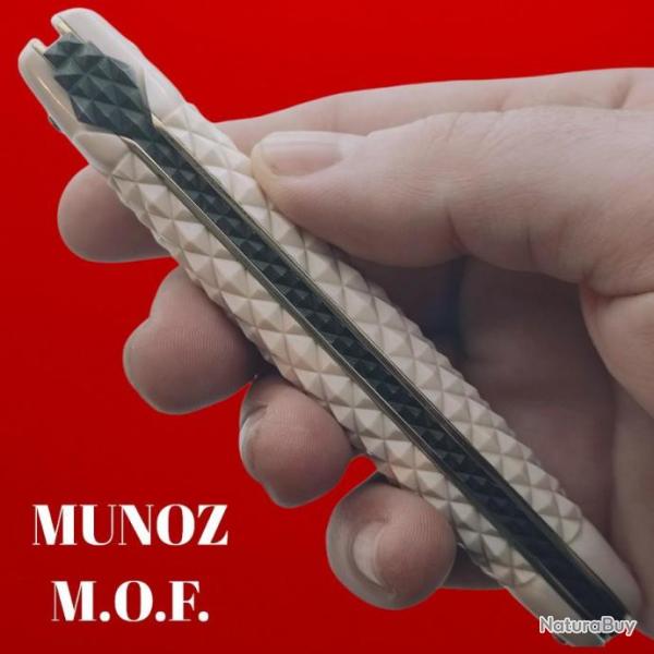 EXCEPTIONNEL COUTEAU LAGUIOLE ANANAS MEILLEUR OUVRIER FRANCE MUNOZ IVOIRE MAMMOUTH