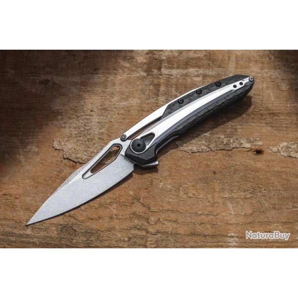 Couteau Zero Tolerance Original Linerlock CF Lame Acier CPM-20CV KVT Manche Fibre Carbone USA ZT0990