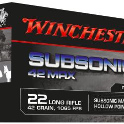Cartouche Cal. 22 lr Winchester Subsonic X50