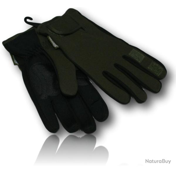 GANTS CHASSE PERCUSSION NEOPRENE KAKI