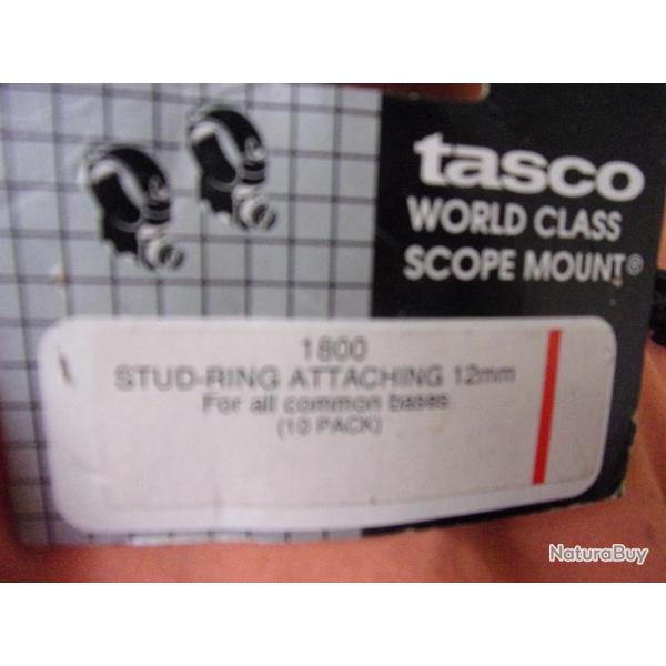 Stud-ring attaching 12 mm  Tasco  pour toutes bases communes