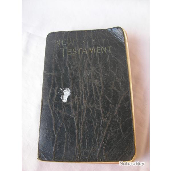 WW2 US NOUVEAU TESTAMENT PERSONNALIS� " NEW TESTAMENT " LIVRE RELIGIEUX CHR�TIEN AM�RICAIN DE 1945