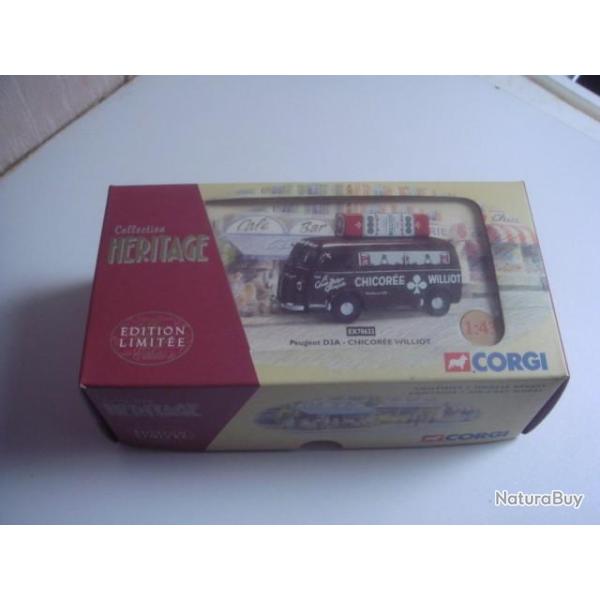 CORGI HERITAGE PEUGEOT D3A  "CHICOREE WILLIOT" REF EX70633 n�2018, serie limit� de 2426 pi�ces
