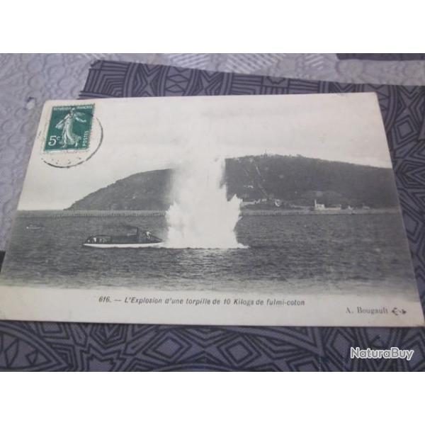 CP MARINE  MILITAIRE L EXPLOSION TORPILLE  FULMI COTON