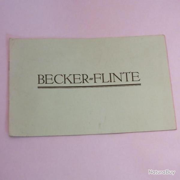 Livre d'instruction fusil Becker Flinte et16