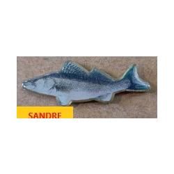 PIN'S "SANDRE" couleur peint &agrave; la main 4.5 cms   PINSAN10