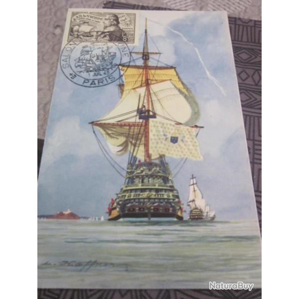 CP  VAISSEAU  L ARRIVEE AU MOUILLAGE