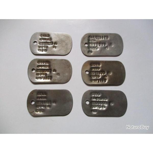Lot Dog Tags USMC Vietnam (3)