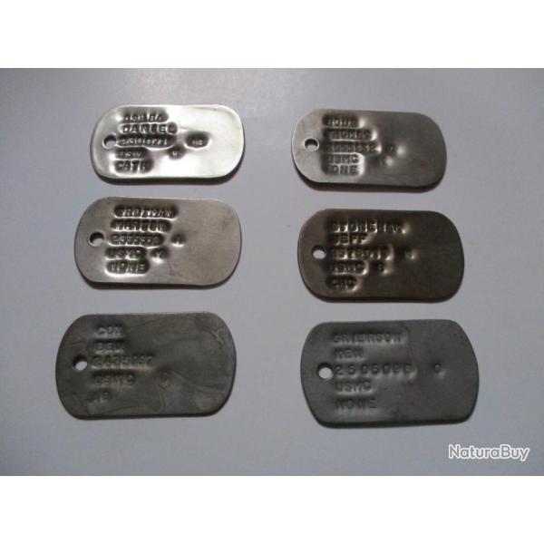 Lot Dog Tags USMC Vietnam (5)