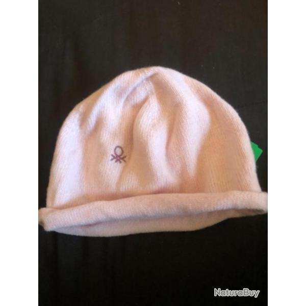 1 bonnet rose enfant 10 11 ans benetton