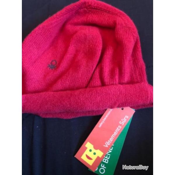 1 bonnet rouge enfant 10 11 ans benetton