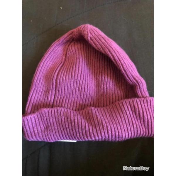 1 bonnet violet fonc�  chaud enfant 10 11 ans benetton