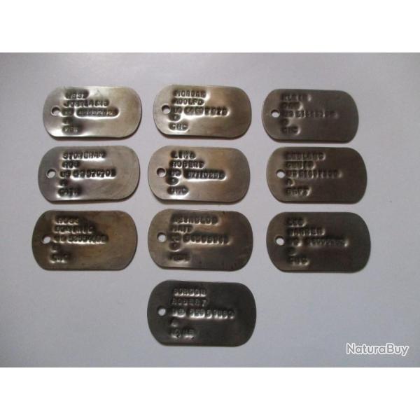 Lot dog tags US-Conscrit Vietnam (A)