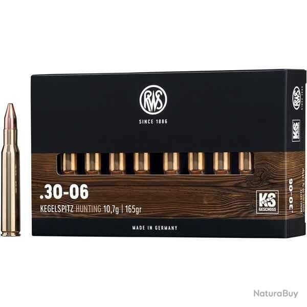 Munitions RWS calibre 30-06 KS 150gr - 9.7g x20