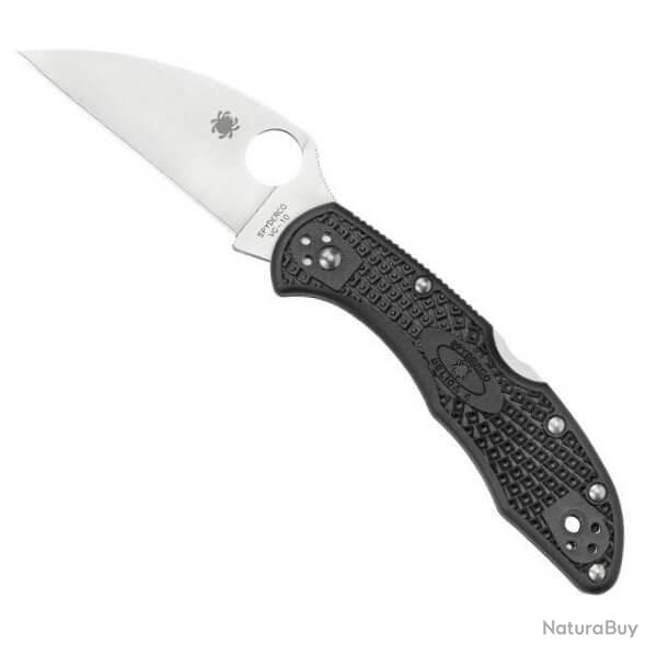 C1C11FPWCBK-Couteau de poche Spyderco Delica 4 Wharncliffe noir