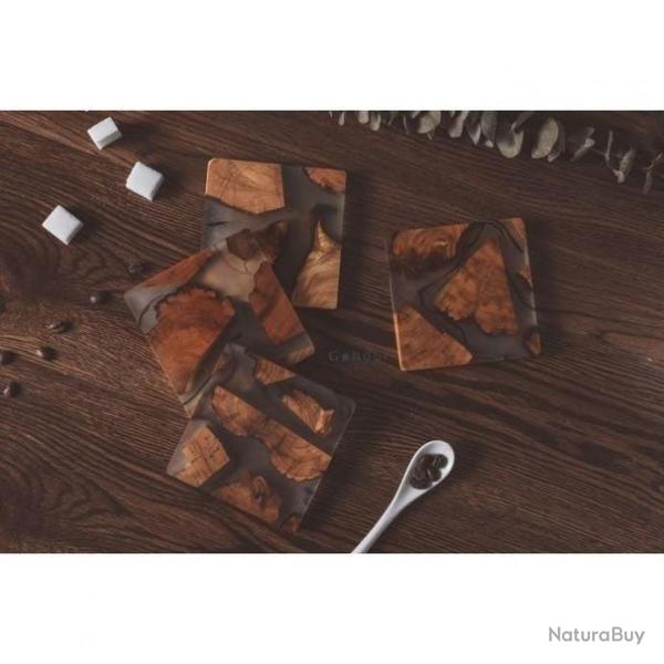 SOUS-VERRES BOIS ET R�SINE X4