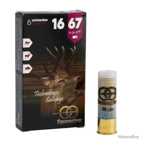Cartouches Sauvestre Grand gibier - Cal. 16 x5 boites