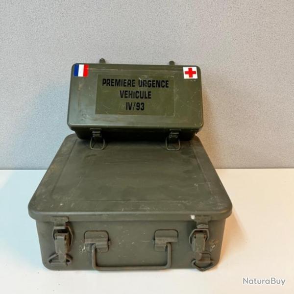 Lot de 2 boites metal militaire de survie