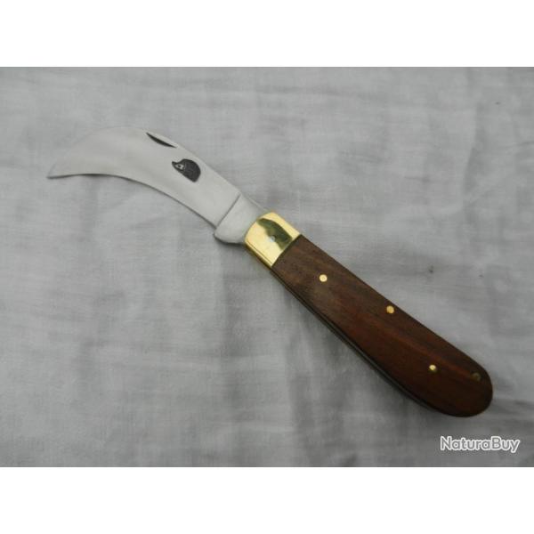 couteau pliant serpette de poche H�risson - manche palissandre - 19 cm