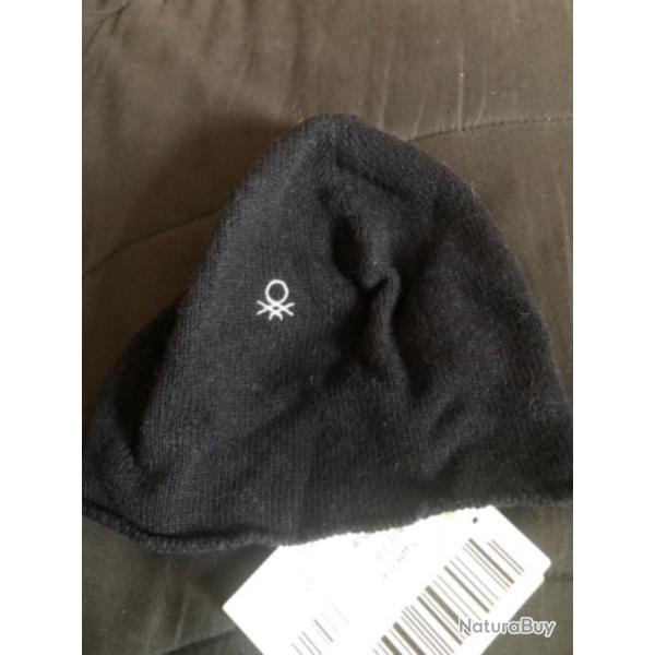1 bonnet enfant 6 / 7 ans noir benetton