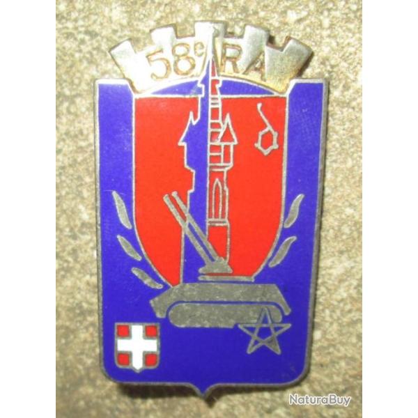 58� R.A, beffroi bleu et rouge, �mail, dos lisse embouti