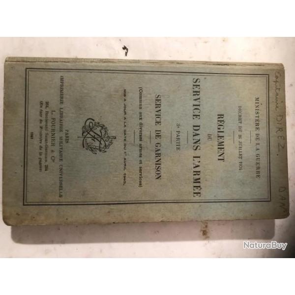 Livre Du ministre de la Guerre : Service dans l'arme 3e partie : Service de garnison et18