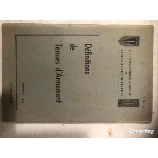 Livret Definition de termes d'Armement de L'Ecole spciale militaire de Saint Cyr et18