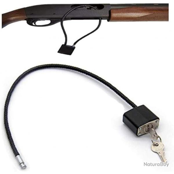 TOP ENCHERE - Cadenas noir pour arme � feu - Verrou de pontet 2 cl�s - Livraison gratuite et rapide