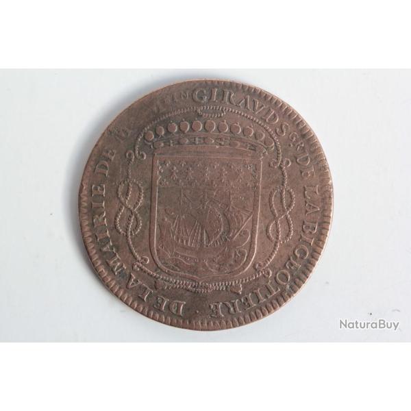Jeton �chevins et Maires de Nantes Mathurin Giraud 1665