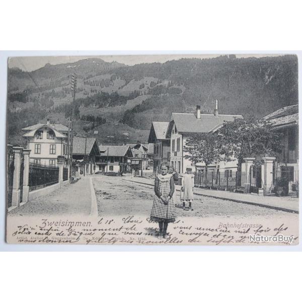 CPA Suisse Zweisimmen Bahnofstrasse Berne