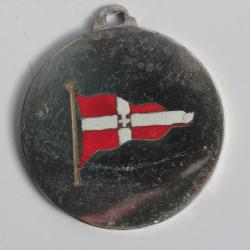 M&eacute;daille argent &eacute;maill&eacute; Yacht Club Italiano Genova