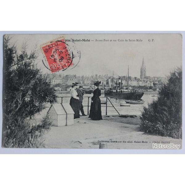 CPA Ille et Vilaine Saint-Malo Avant-Port et un Coin de Saint-Malo