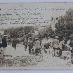 CPA Rh&ocirc;ne Lyon Concours de p&ecirc;che Ile Barbe 25 juin 1905