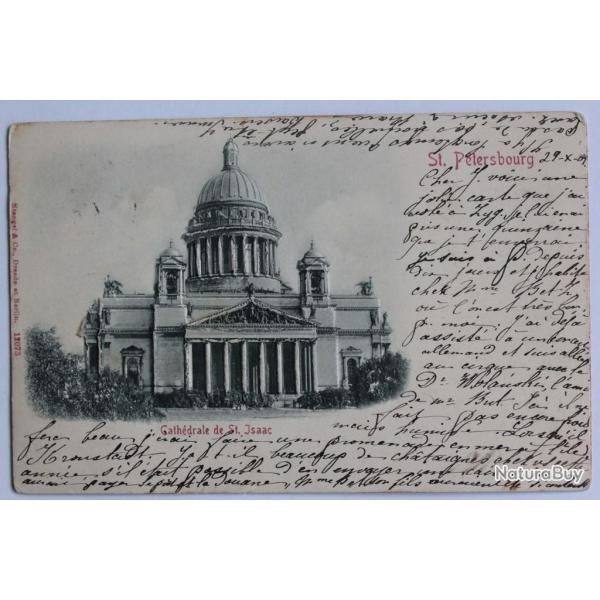 CPA Russie St P�tersbourg Cath�drale de St. Isaac relief