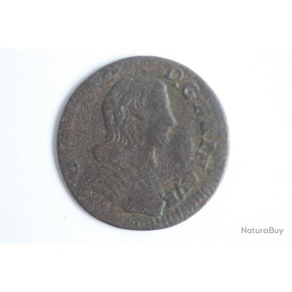 Monnaie Denier tournois 1650 Guillaume IX de Nassau Orange