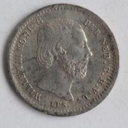 Monnaie argent 5 Cents Willhelm III Pays-Bas