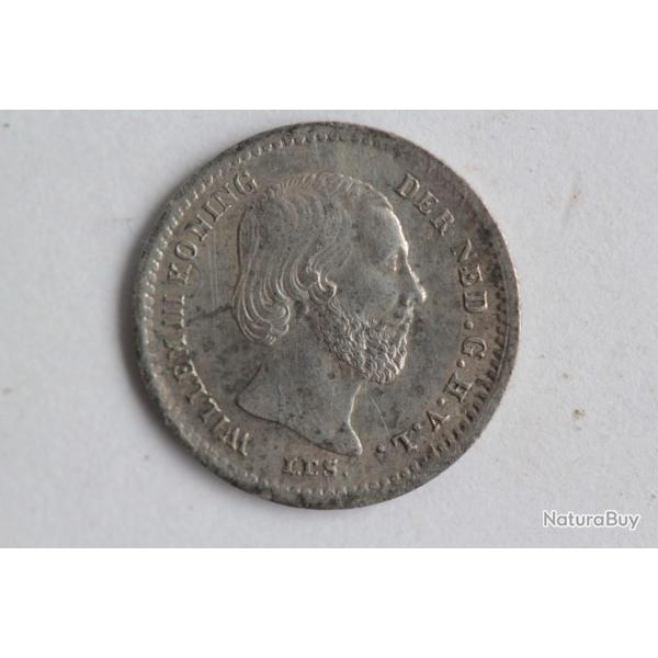 Monnaie argent 5 Cents Willhelm III Pays-Bas