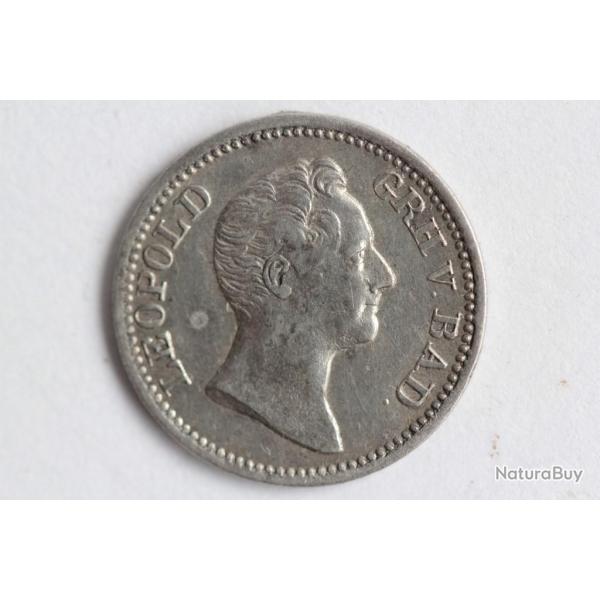Monnaie 3 Kreuzer 1834 L�opold Baden-Durlach Allemagne