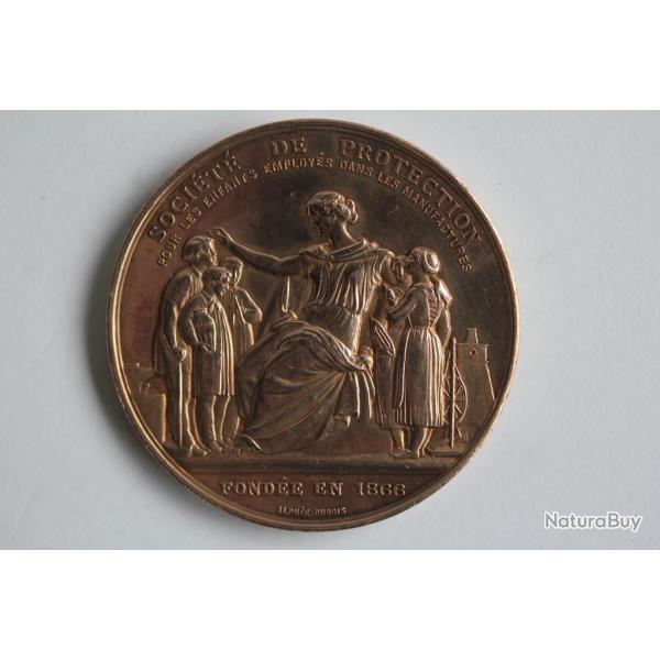 M�daille Soci�t� de protection enfants employ�s manufactures 1886