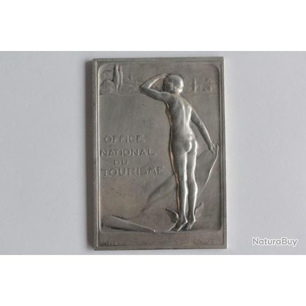 Plaquette Office national du tourisme 1924 Raoul B�nard femme nue