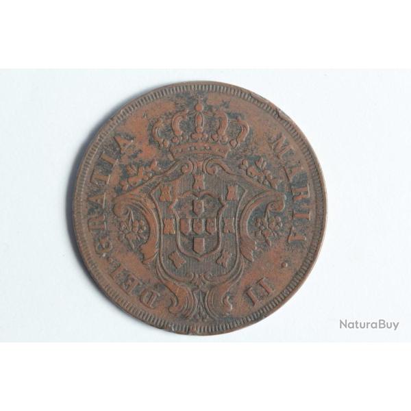 Monnaie 20 r�is 1843 Marie II A�ores Portugal