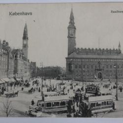 CPA Danemark København Raadhuspladsen Copenhague